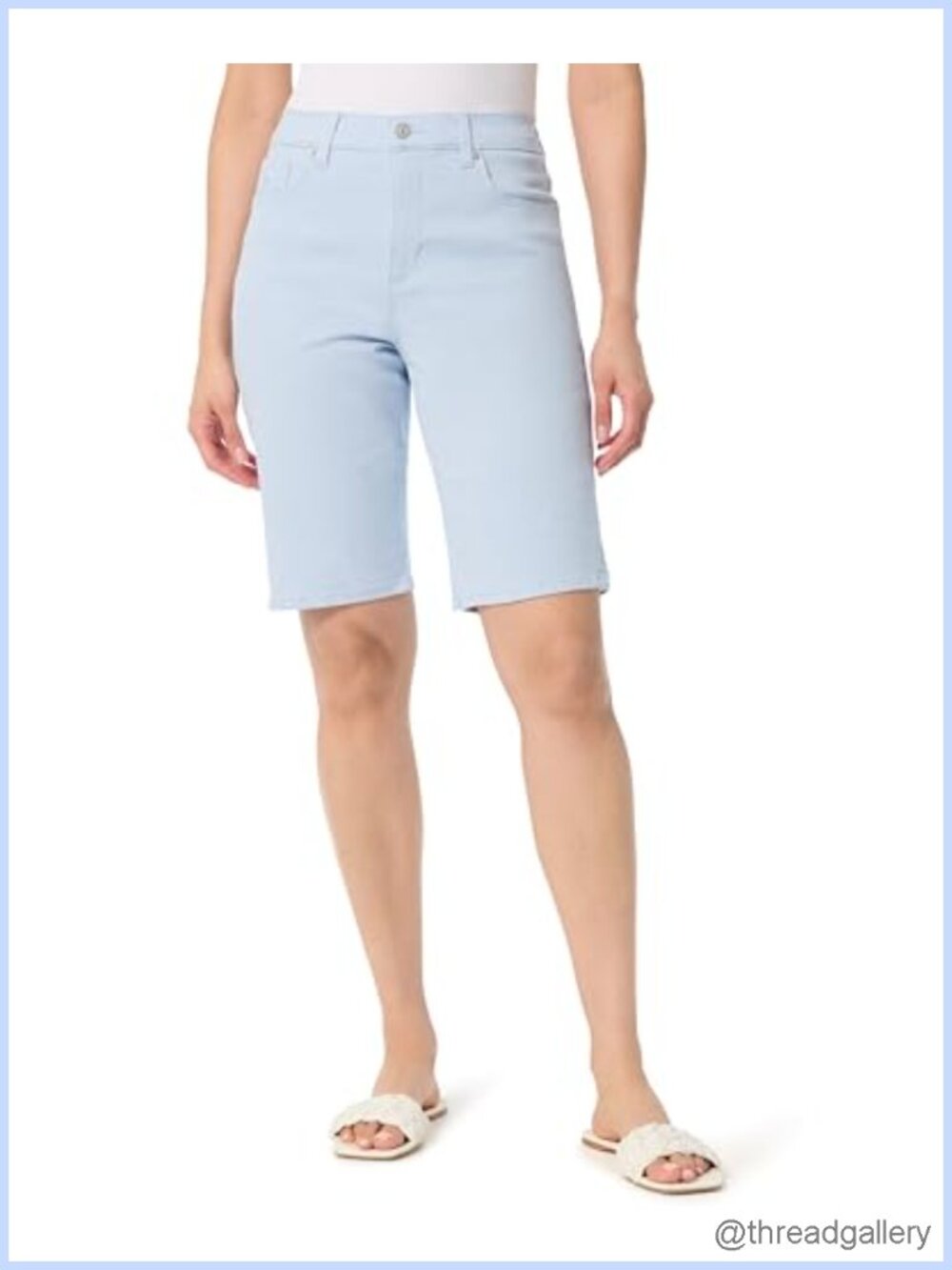 Gloria Vanderbilt Women's Amanda Bermuda Shorts with Zipper, Cotton/Spandex